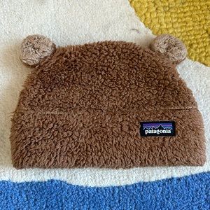 Patagonia Baby Furry Friends Fleece Hat 6-12 brown